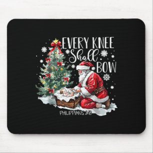 Tapis De Souris Chaque genou fléchira Noël Scène de la Nativité du