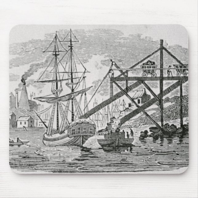 Tapis De Souris Charbon de chargement sur des cargos (Devant)