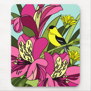 Tapis De Souris Chardonneret d'Amérique