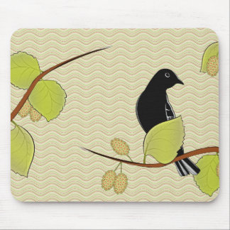 Tapis De Souris Chardonneret et mûre Mousepad