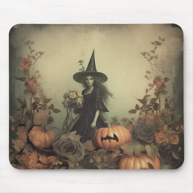 Tapis De Souris Chariot Halloween vintage (3) (Devant)