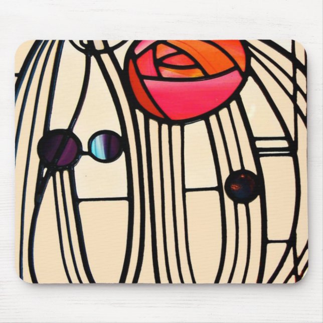 Tapis De Souris Charles Rennie Mackintosh Vitrail (Devant)