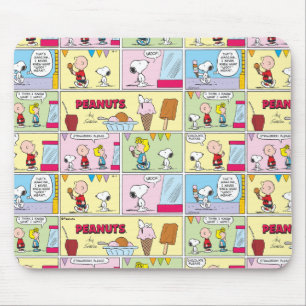 Tapis De Souris Charlie Brown, Snoopy & Sally   Crème glacée