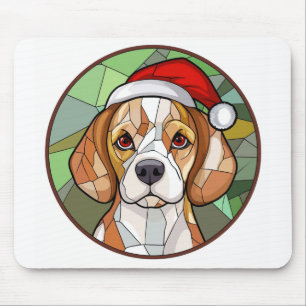 Tapis De Souris Charming Canine Cheer : Noël à thème Beagle