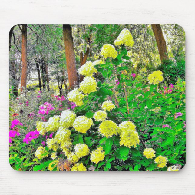 Tapis De Souris Chartreuse Vert Limelight Hydrangea Garden (Devant)