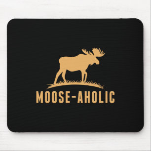 Tapis De Souris Chasse amusante Graphique Moose-aholic Femmes Homm