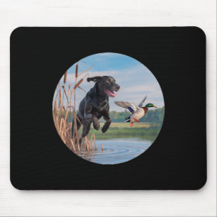 Tapis De Souris Chasse Black Labrador Lab Chasse aux canards. Oise