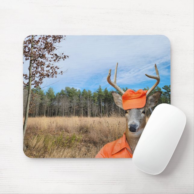 Tapis De Souris Chasseur De Buck Avec Fusil (Avec souris)