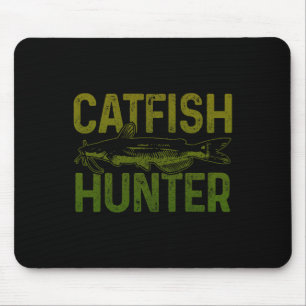 Tapis De Souris Chasseur de poisson catfish Pêche Cadeau
