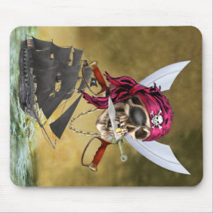 TAPIS DE SOURIS CHASSEUR DE TRÉSOR CRÂNE DE PIRATE