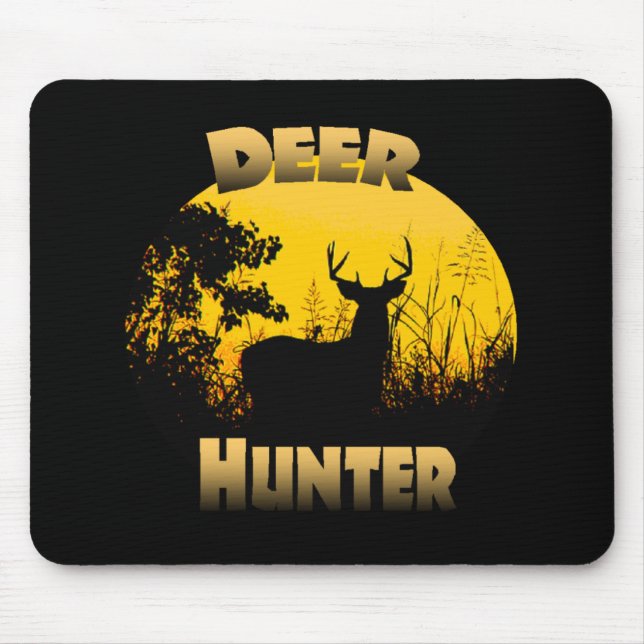 Tapis De Souris Chasseur Mousepad de cerfs communs (Devant)
