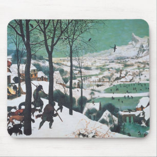 Tapis De Souris Chasseurs dans la neige par Bruegel