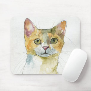 Tapis De Souris Chat à l'aquarelle