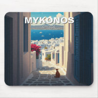 Chat à Mykonos Grèce Cyclades Voyage