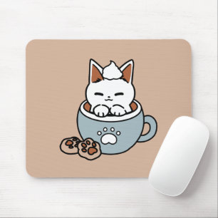 Tapis De Souris Chat adorable en Mug Conception de vacances - Chat