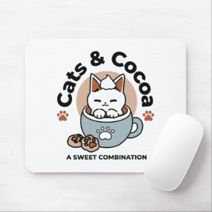 Tapis De Souris Chat adorable en Mug Conception de vacances - Chat