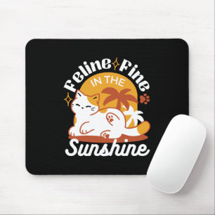 Tapis De Souris Chat adorable se relaxer au soleil - Animal de com