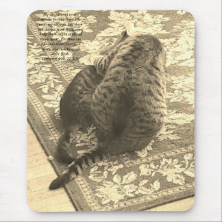 Tapis de souris Chat aidant un chaton