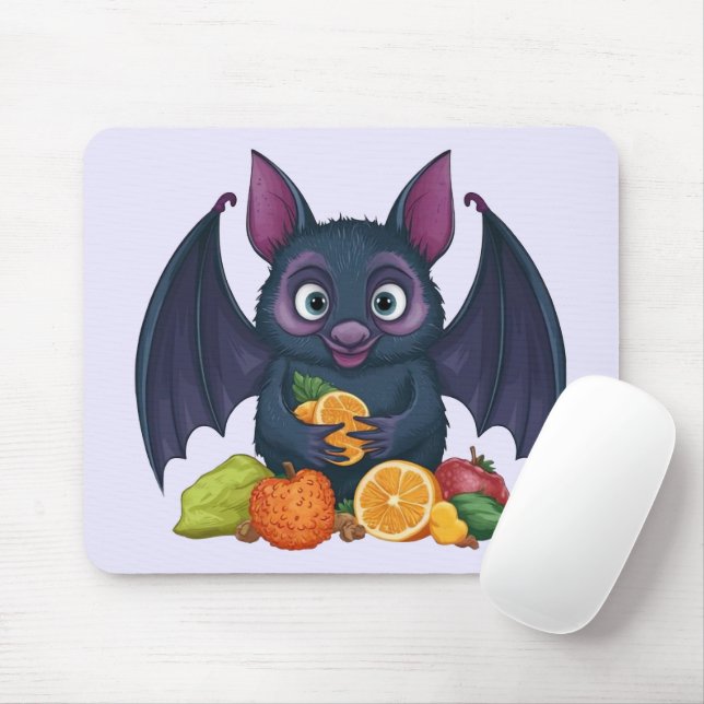 Tapis De Souris Chat aux fruits (Avec souris)