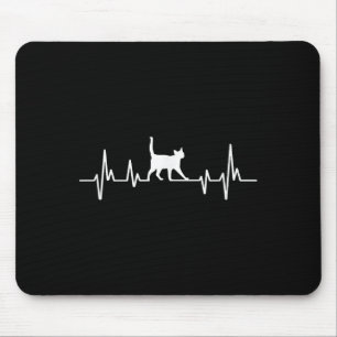 Tapis De Souris Chat battement de cœur