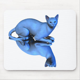 Tapis De Souris Chat bleu