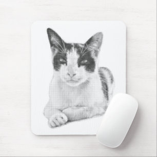 Tapis De Souris Chat calico en demi-teinte