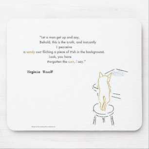 Tapis De Souris Chat chipant de la Virginie Woolf