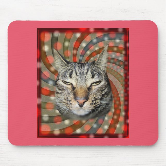 Tapis De Souris Chat cool - VOUS ACCEPTEZ Votre Cadeau ! (Devant)