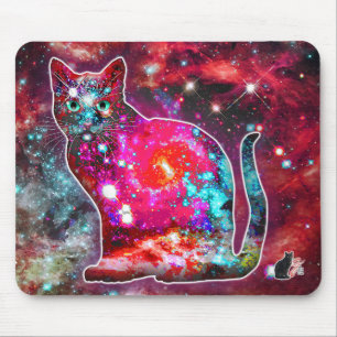 Tapis De Souris Chat cosmique Alpha