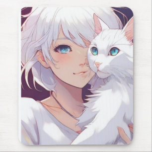 Tapis De Souris Chat Dame Blanche