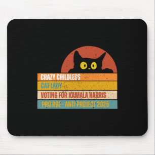 Tapis De Souris Chat Dames vintages Sans Enfant Pour Kamala Harris