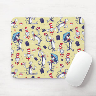 Tapis De Souris Chat Dans Le Casquette Motif jaune