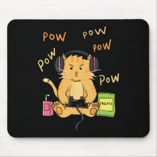 Tapis De Souris Chat de joueur Chaton mignon Écouteurs Contrôleur 