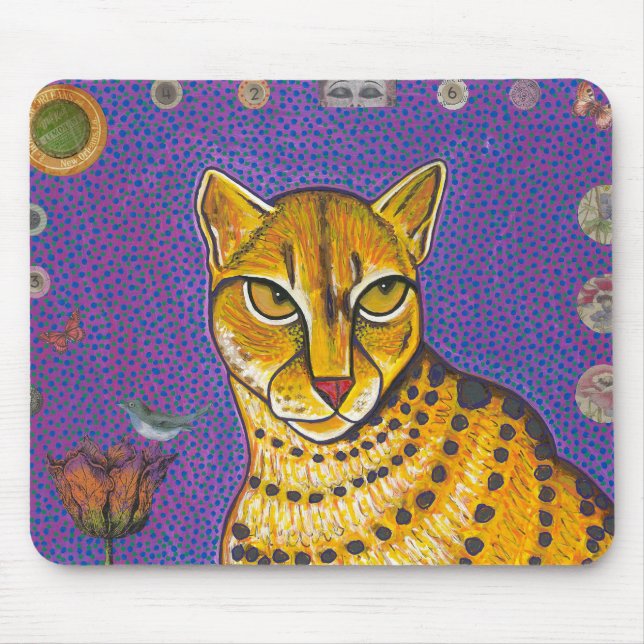 Tapis De Souris Chat d'or africain Mousepad (Devant)
