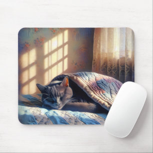 Tapis De Souris Chat Dormir Sous Une Planche