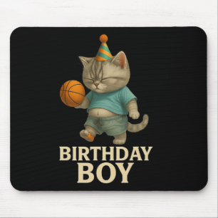 Tapis De Souris Chat drôle d'anniversaire jouant au squelette – Sl