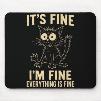 Tapis De Souris Chat Drôle Graphique Hommes Femmes Enfants Drôle F