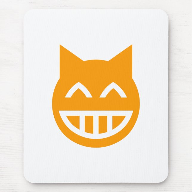 Tapis De Souris Chat Emoji Grille (Devant)