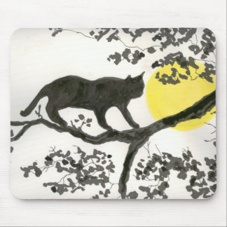 Tapis De Souris Chat frais dans l'arbre Mousepad