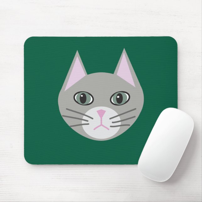 Tapis De Souris Chat gris (Avec souris)