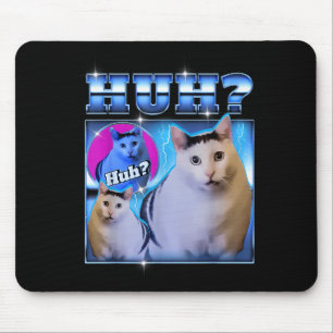 Tapis De Souris Chat hein ? Chat drôle Mème Chat étrange Bootleg