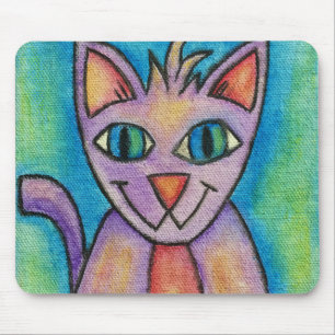 Tapis de souris Chat Heureux