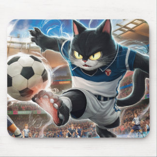 TAPIS DE SOURIS CHAT JOUER DU FOOTBALL