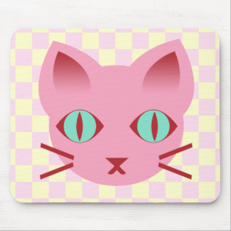 Tapis De Souris Chat Kitty Anime Kawaii Rose & Jaune Vérifications