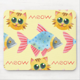 Tapis De Souris Chat Motif mignonne Colorful Animaux Animaux