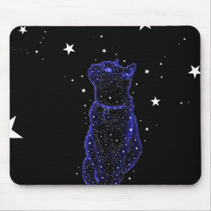 Tapis De Souris Chat Mousepad d'observation des étoiles