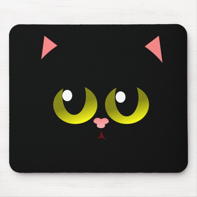 Tapis De Souris Chat noir (Devant)