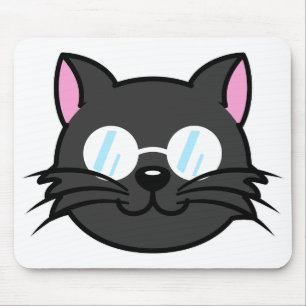 Tapis De Souris Chat noir Chat noir Chat gris Chat portant des lun