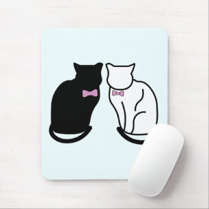 Tapis De Souris Chat noir et blanc