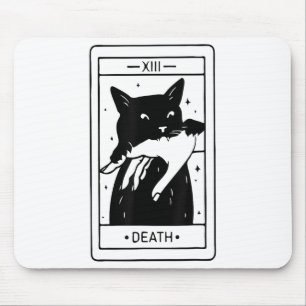 Tapis De Souris Chat Noir Halloween Carte Tarot Drôle Pour Moi